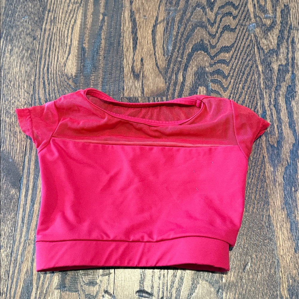 Bal Togs Red Mesh Crop Top